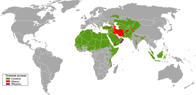 Карта мусульманского мира