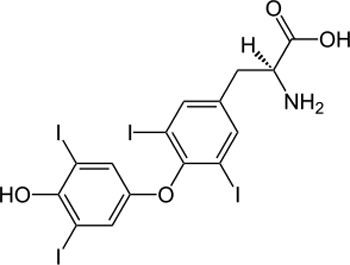 Структурная формула тироксина