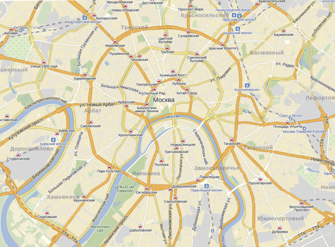 Москва в Яндекс Картах