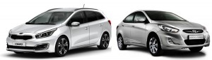 KIA Ceed и Hyundai Solaris