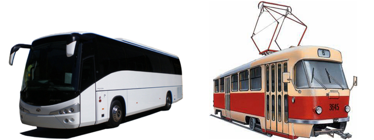 Автобус и трамвай