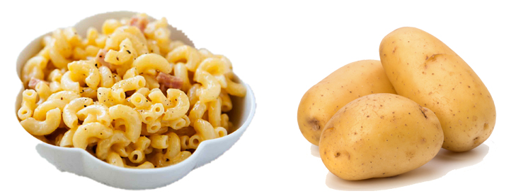 Макароны и картошка