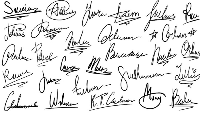 Подписи